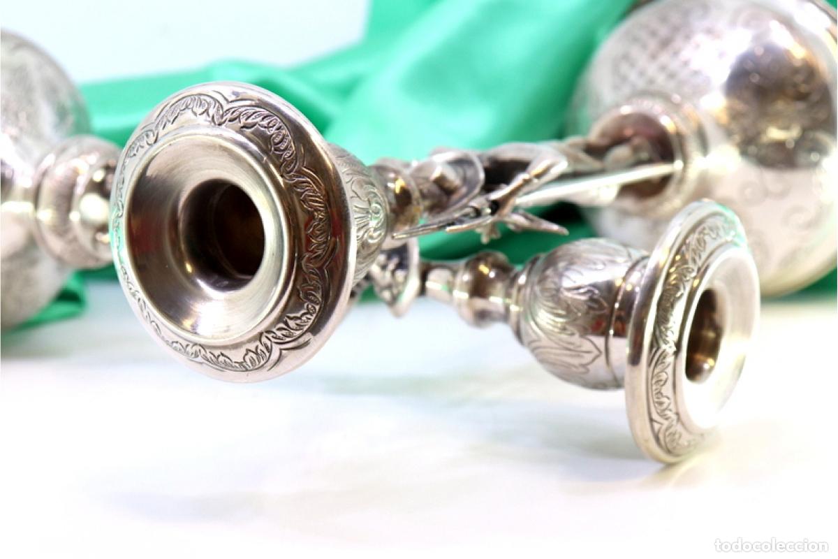 Antig&uuml;edades: Candelabros de plata - Foto 6