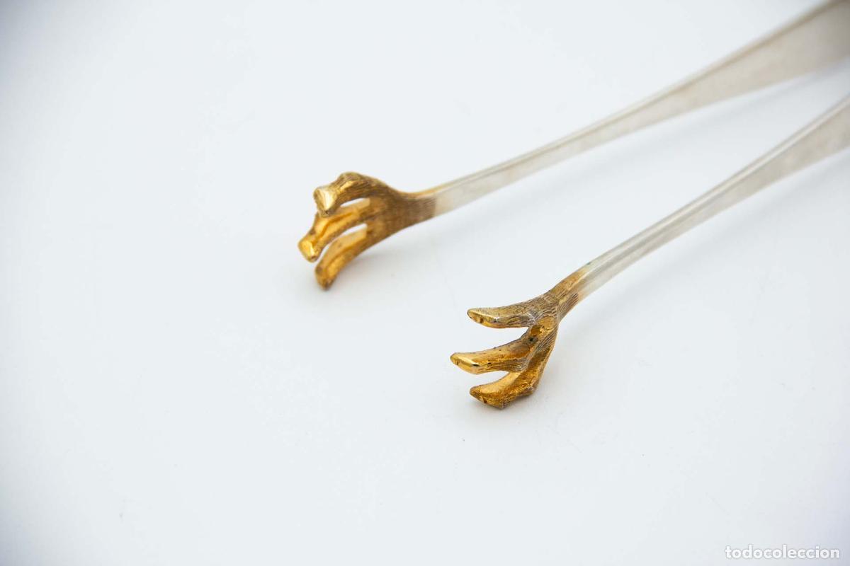 Antig&uuml;edades: Pinzas para hielo, en plata - Foto 2