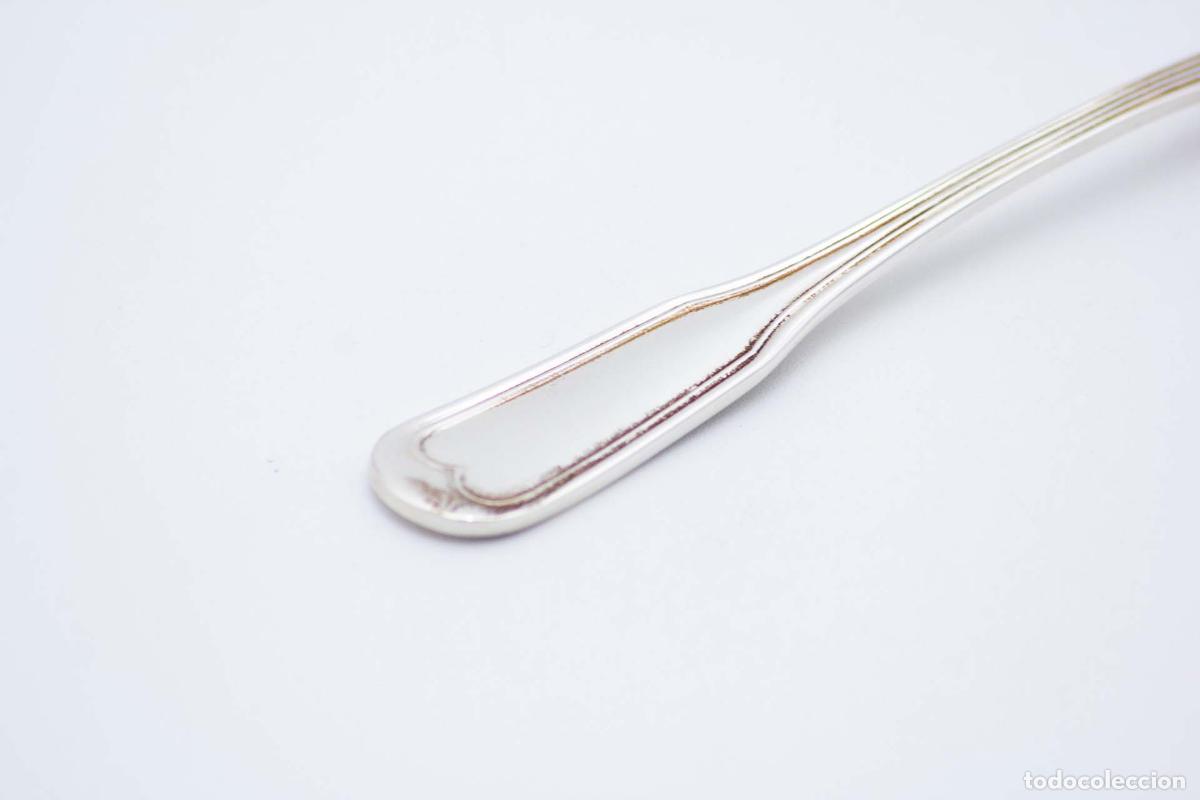 Antig&uuml;edades: Juego de 12 cucharas de helado plateadas - Foto 2