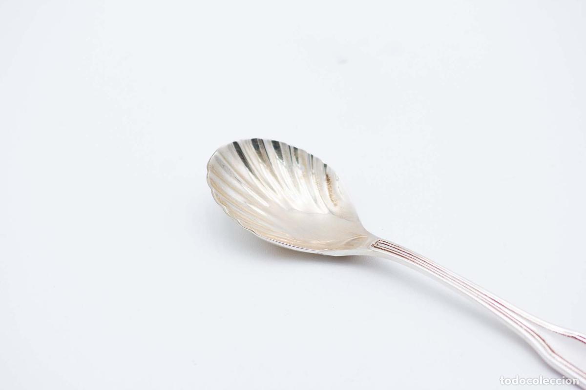 Antig&uuml;edades: Juego de 12 cucharas de helado plateadas - Foto 3