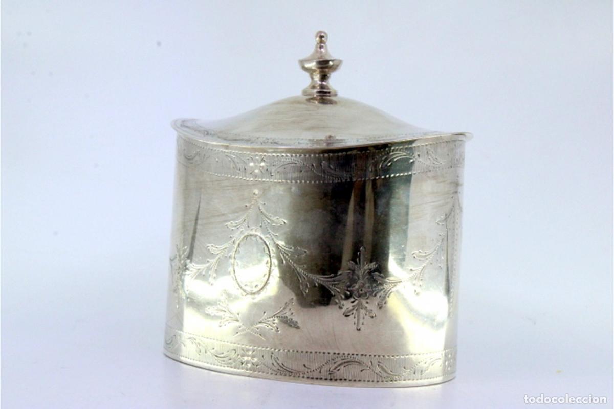 Antig&uuml;edades: Caja de t&eacute;, en plata - Foto 2
