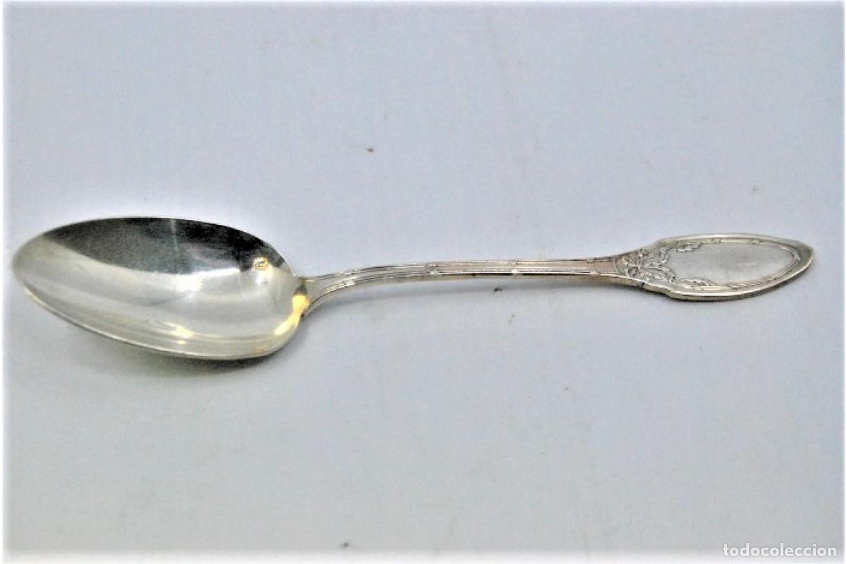 Antig&uuml;edades: Juego de 11 cucharas de caf&eacute; plateadas - Foto 2