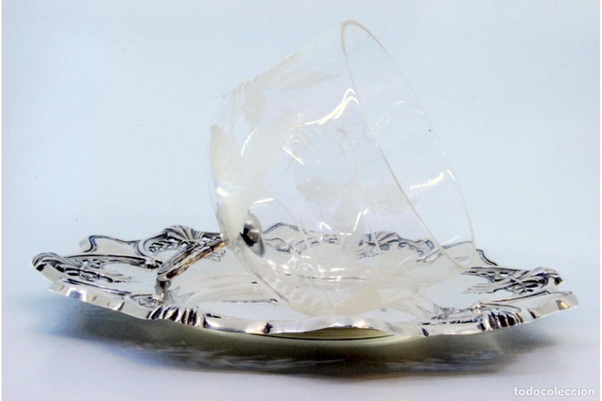 Antig&uuml;edades: plato de queso de plata - Foto 3