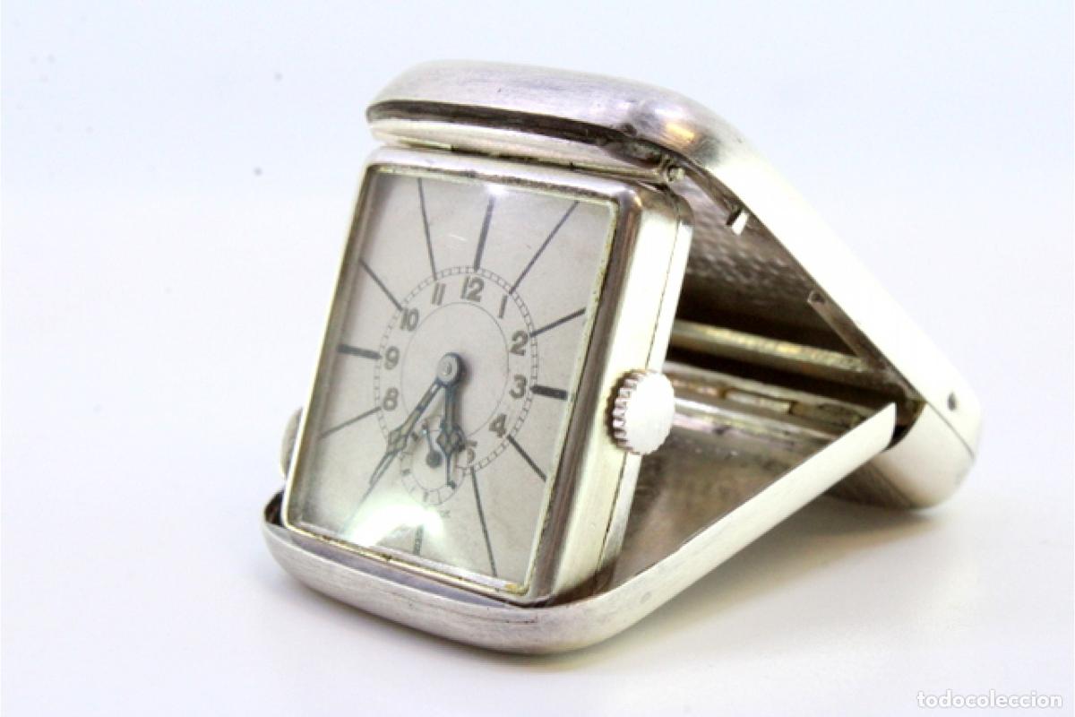 Antig&uuml;edades: Reloj de viaje, plata - Foto 7