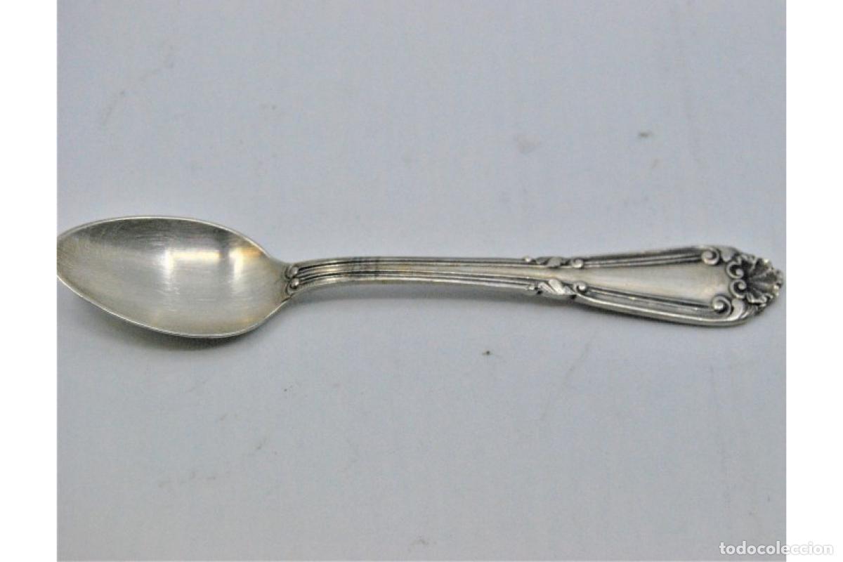 Antig&uuml;edades: Juego de 6 cucharas de caf&eacute; plateadas - Foto 4