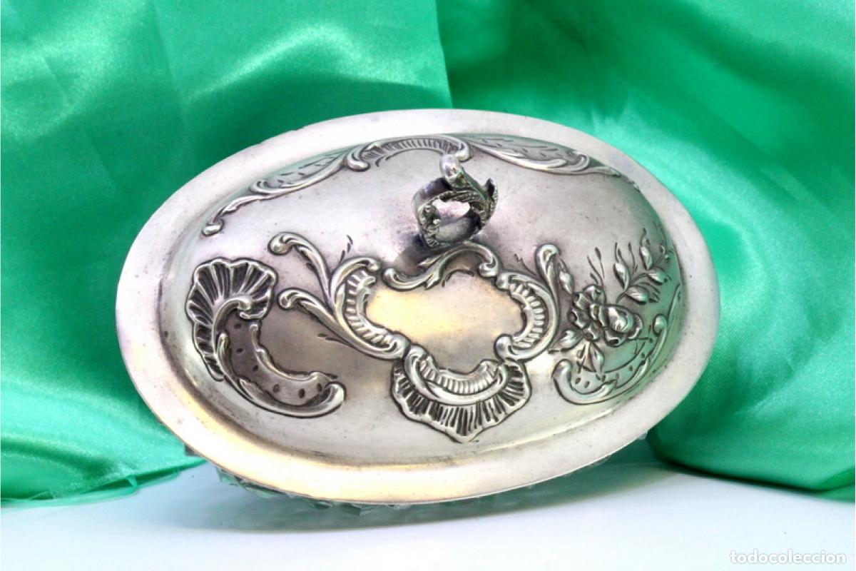 Antig&uuml;edades: jabonera de plata - Foto 5