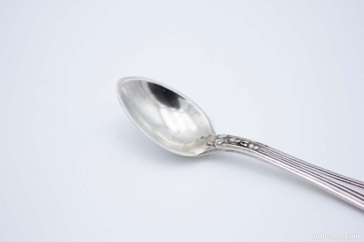 Antig&uuml;edades: Juego de 6 cucharas de caf&eacute; plateadas - Foto 3