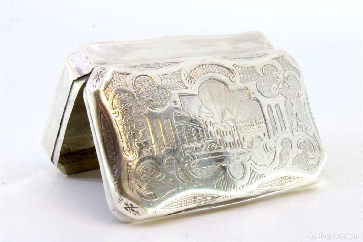 Antig&uuml;edades: Caja de tabaco, plata - Foto 3