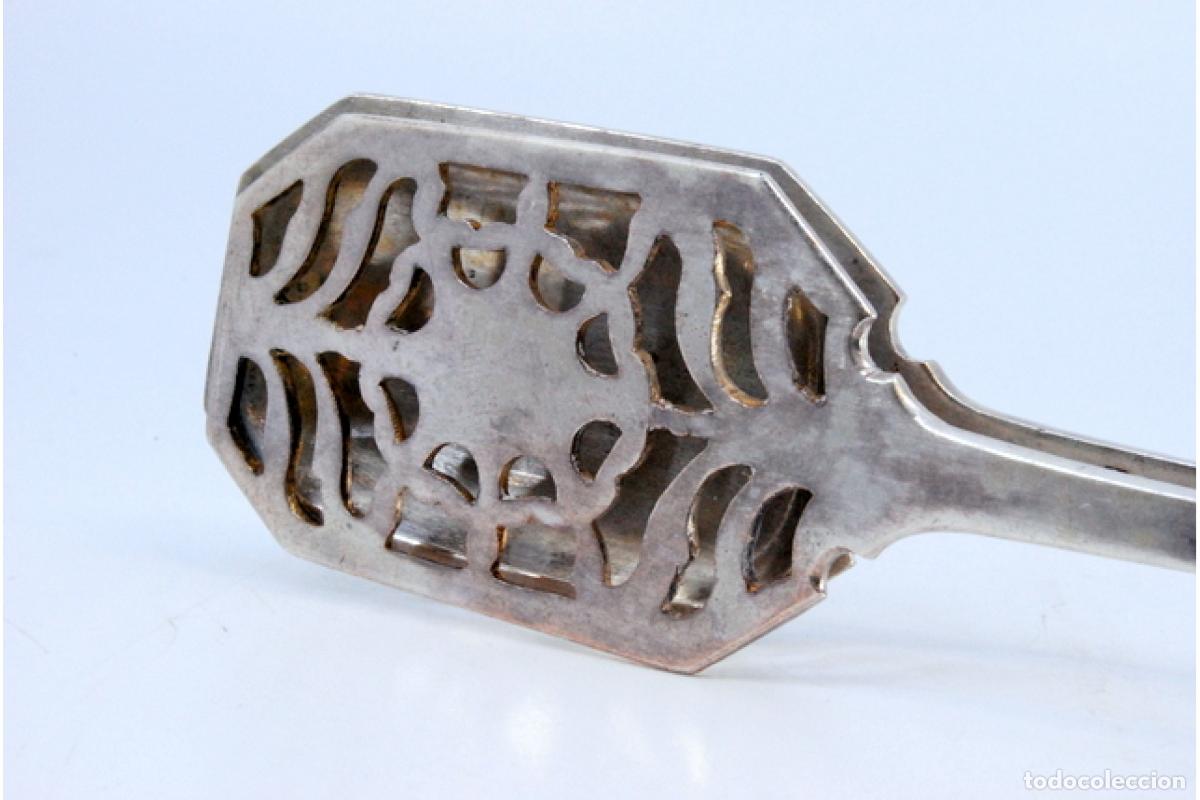 Antig&uuml;edades: Pinzas para ensalada o pan, de plata - Foto 3