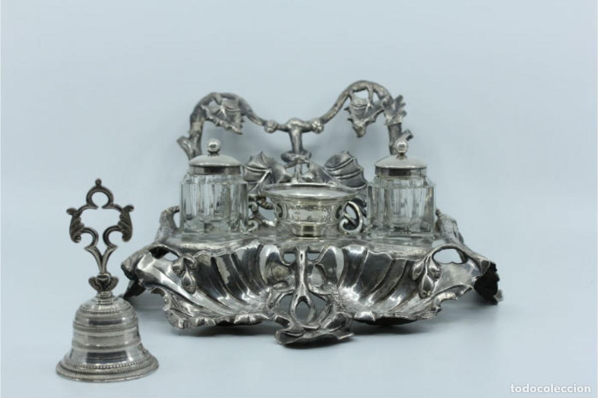 Antig&uuml;edades: tintero de plata - Foto 3