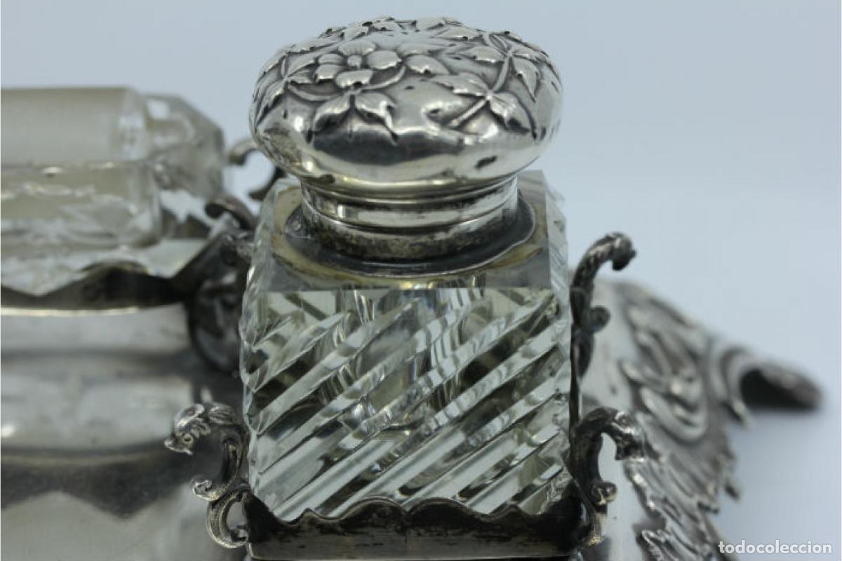 Antig&uuml;edades: tintero de plata - Foto 6