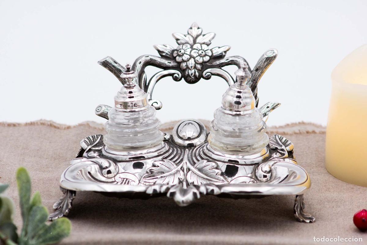 Antig&uuml;edades: tintero de plata - Foto 2