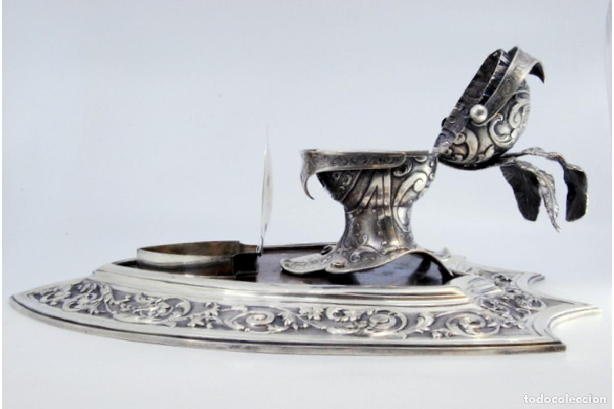 Antig&uuml;edades: tintero de plata - Foto 4