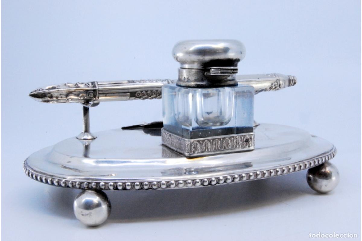 Antig&uuml;edades: tintero de plata - Foto 2