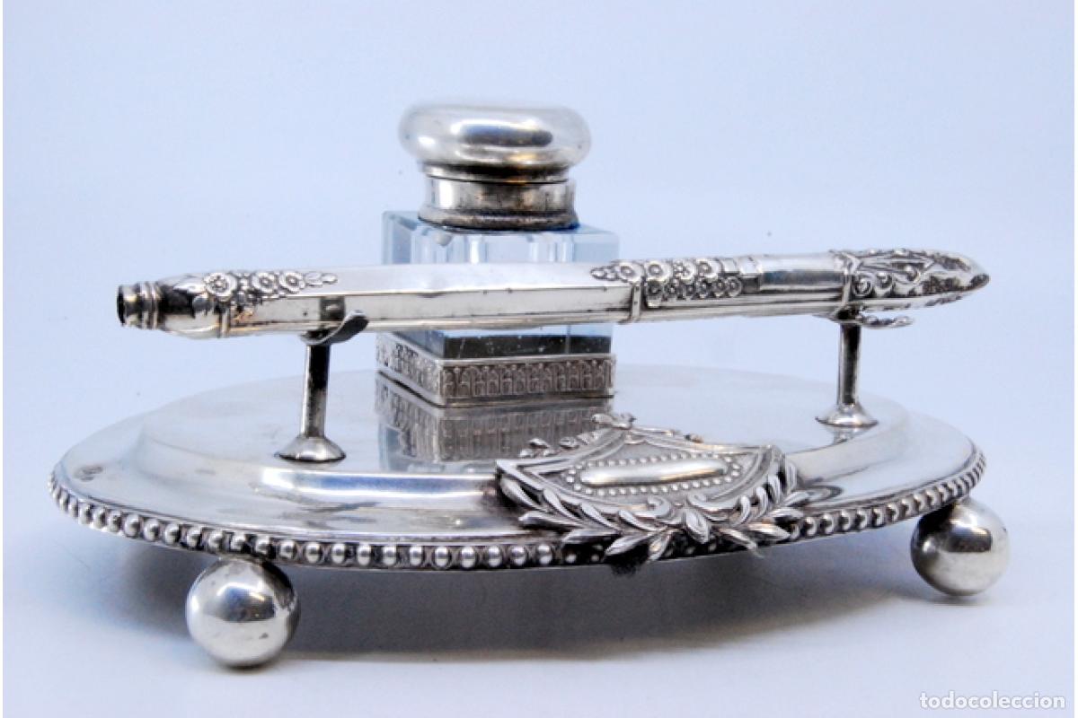 Antig&uuml;edades: tintero de plata - Foto 4