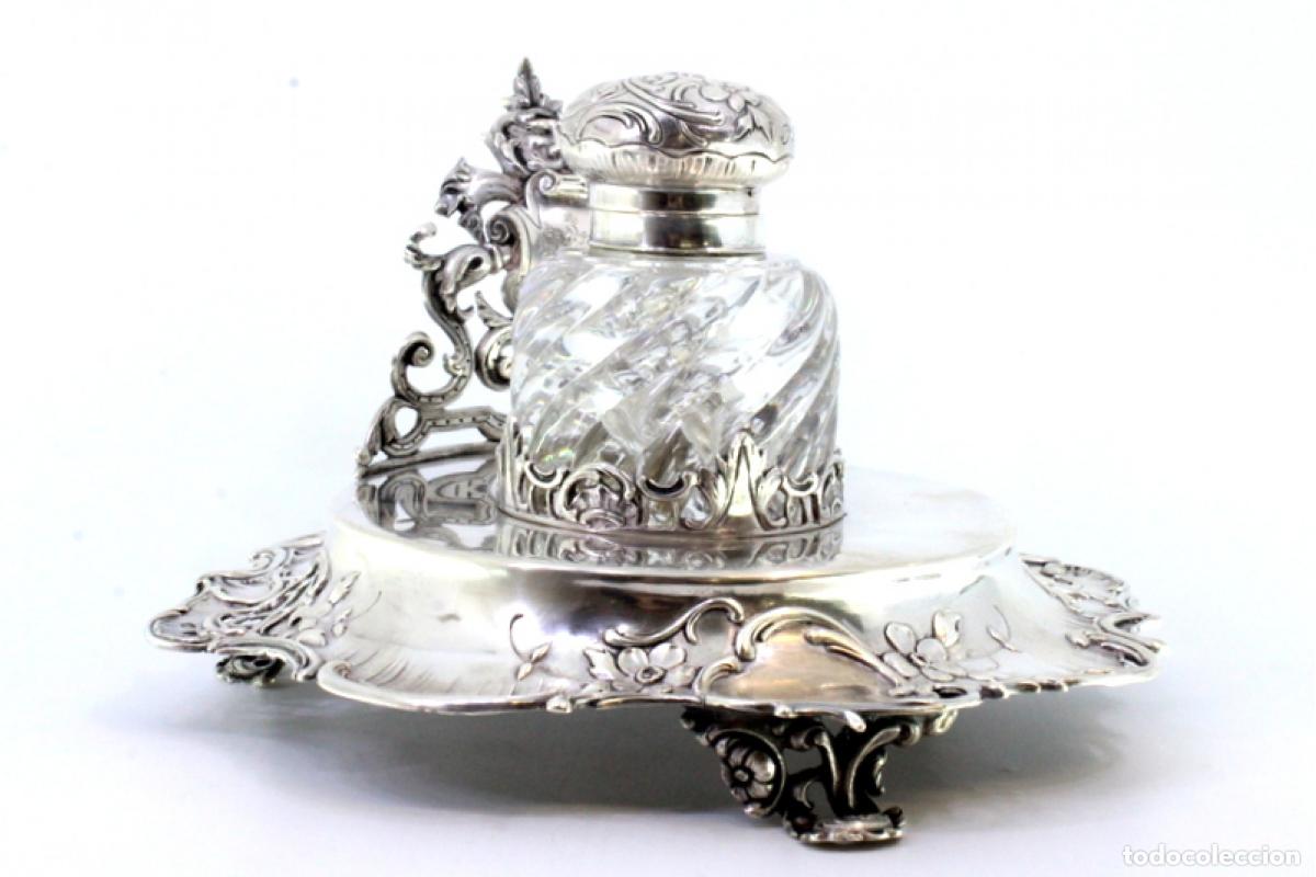 Antig&uuml;edades: tintero de plata - Foto 3