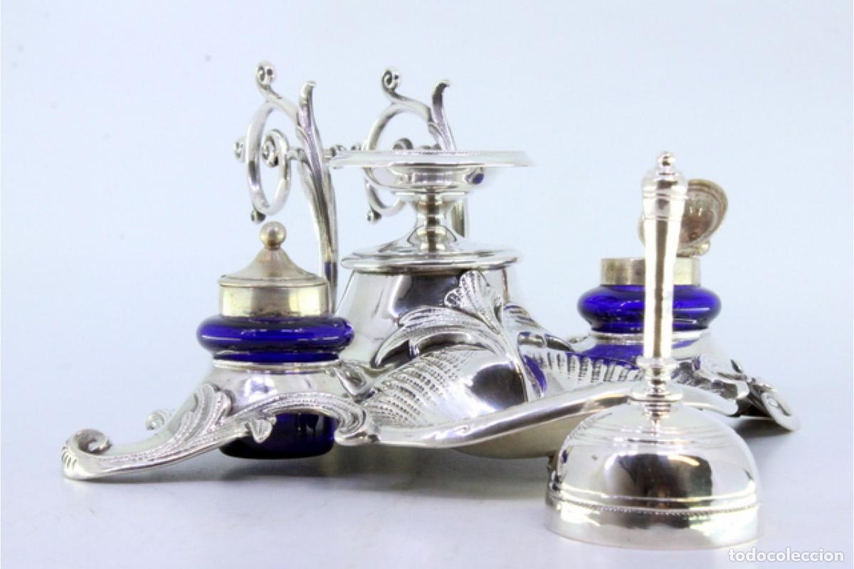 Antig&uuml;edades: tintero de plata - Foto 2