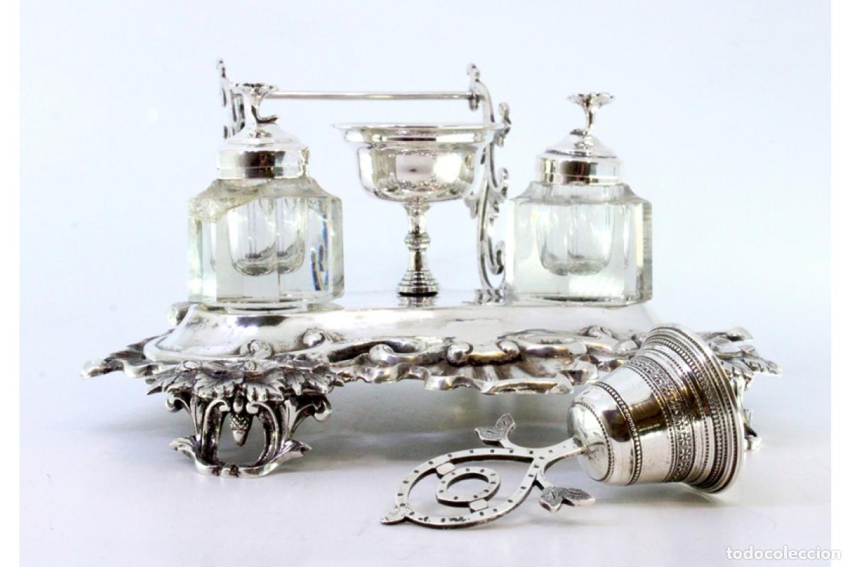 Antig&uuml;edades: tintero de plata - Foto 2