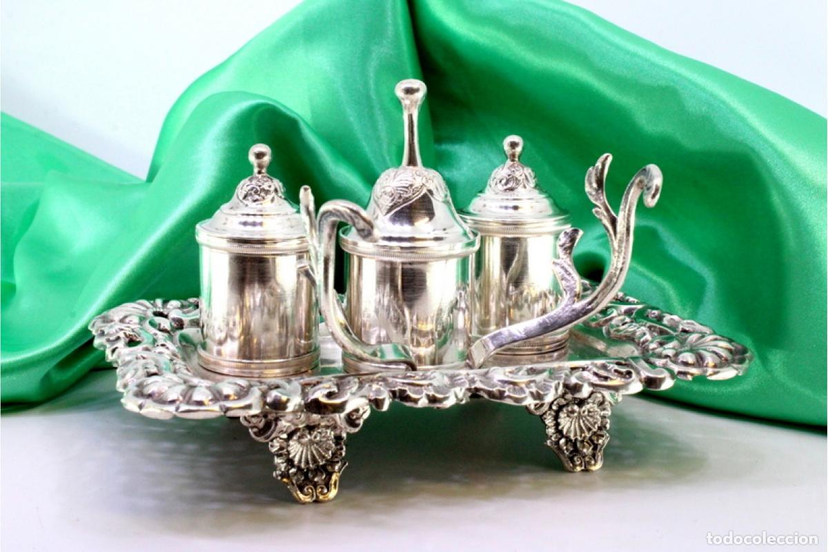 Antig&uuml;edades: tintero de plata - Foto 3