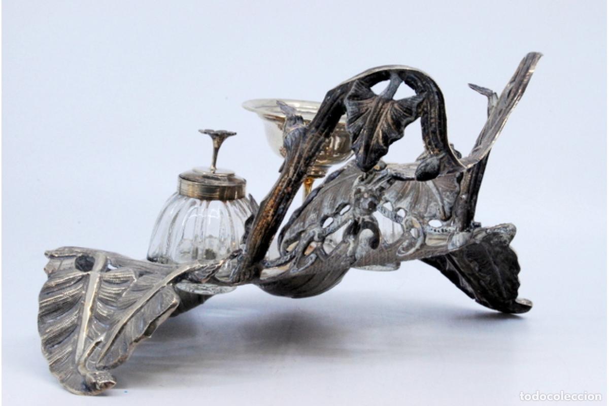 Antig&uuml;edades: tintero de plata - Foto 4