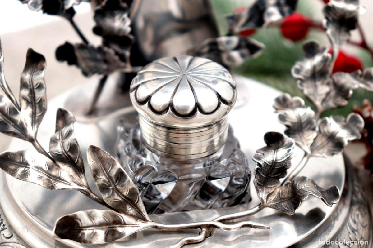 Antig&uuml;edades: tintero de plata - Foto 6