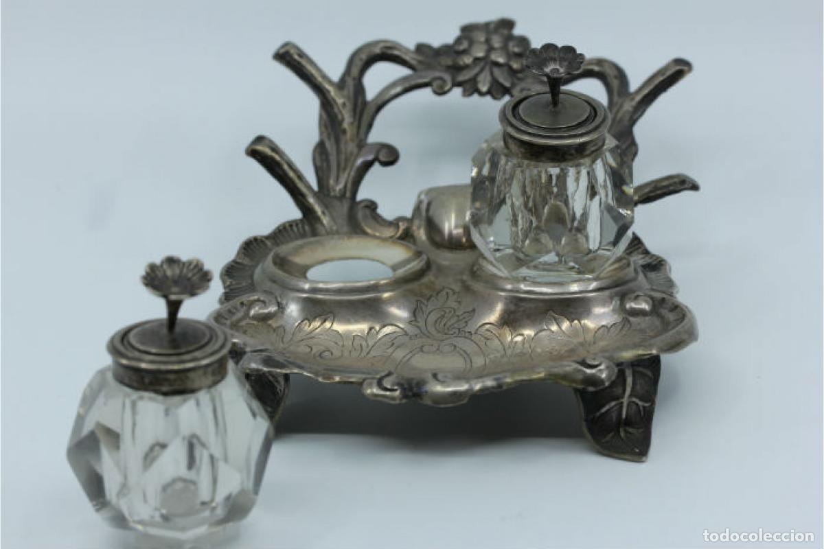 Antig&uuml;edades: tintero de plata - Foto 4