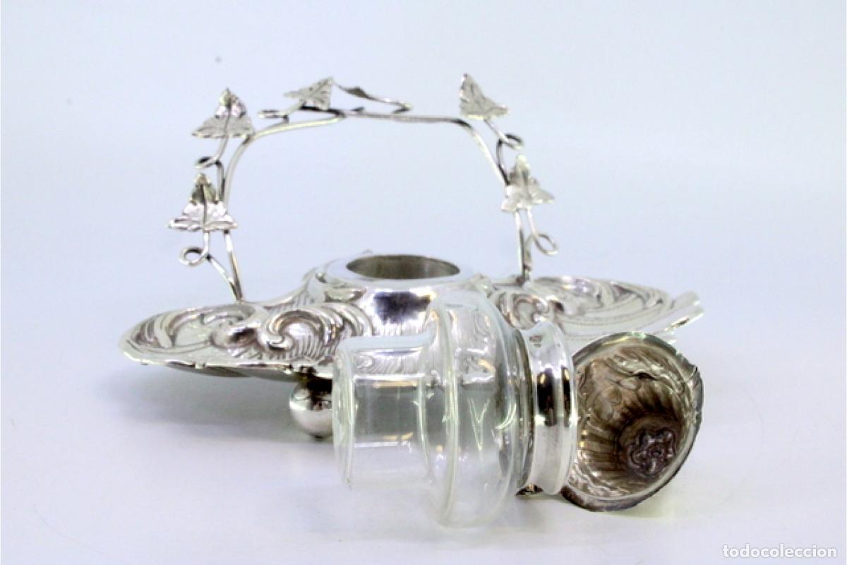 Antig&uuml;edades: tintero de plata - Foto 6