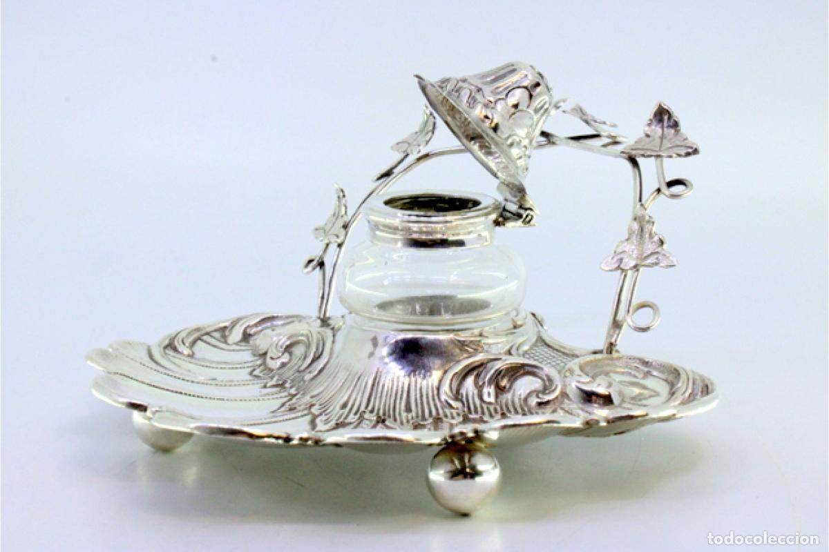 Antig&uuml;edades: tintero de plata - Foto 7