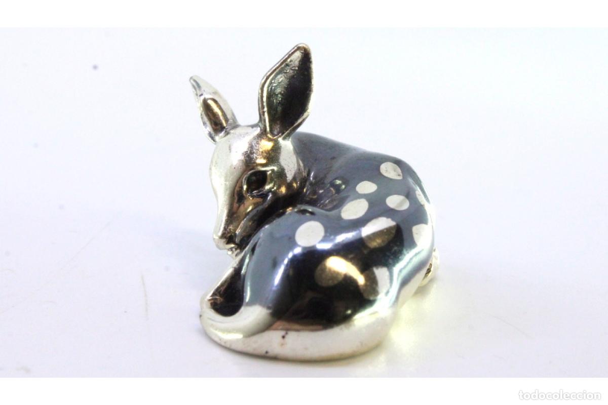 Antig&uuml;edades: Peque&ntilde;o ciervo (Bambi) en plata - Foto 5
