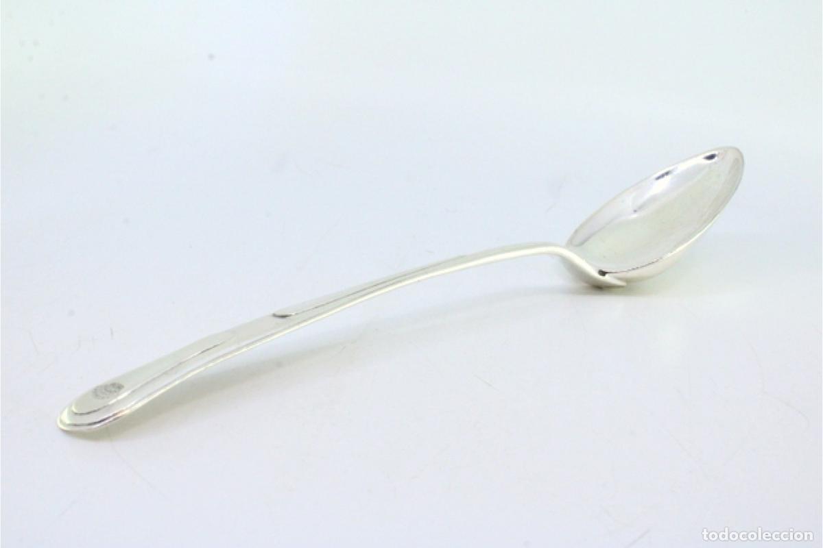 Antig&uuml;edades: Cuchara de plata para servir arroz - Crown - Foto 3