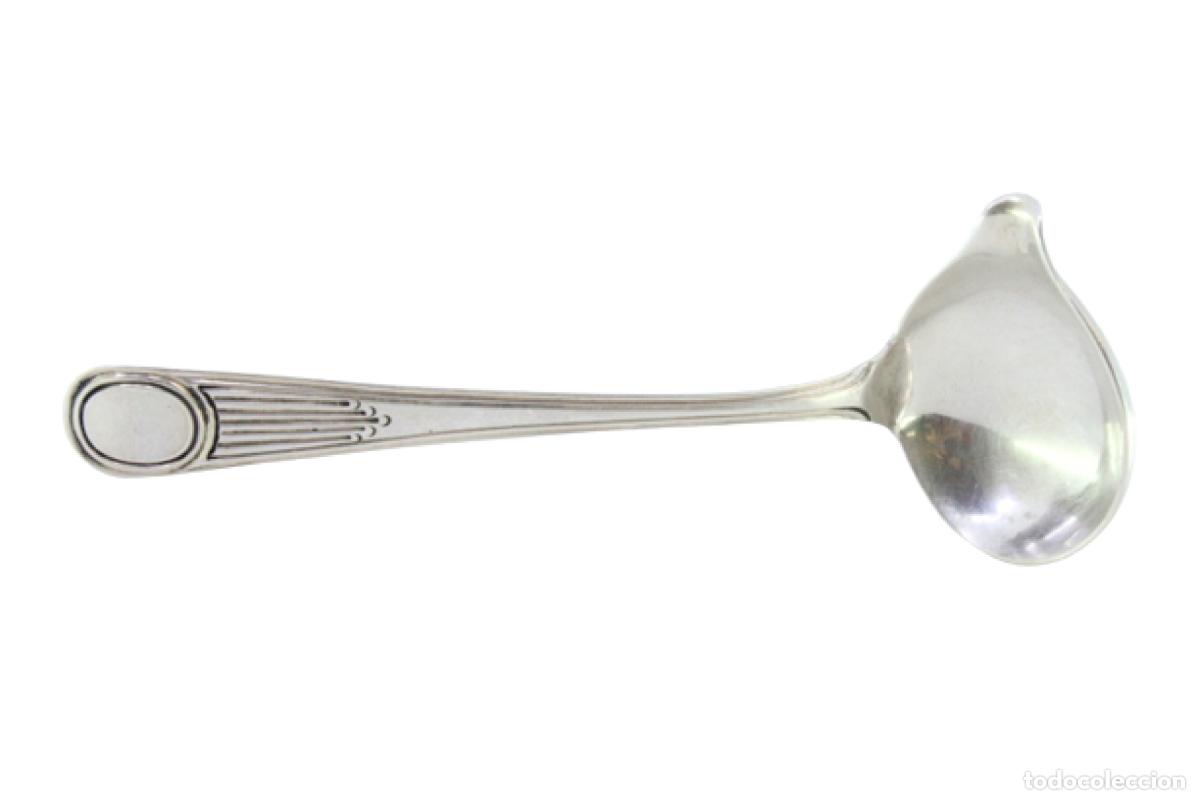Antig&uuml;edades: Cuchara de salsa de plata - Foto 1