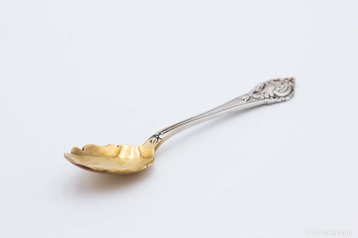 Antig&uuml;edades: Cuchara de ensalada de plata - Foto 2