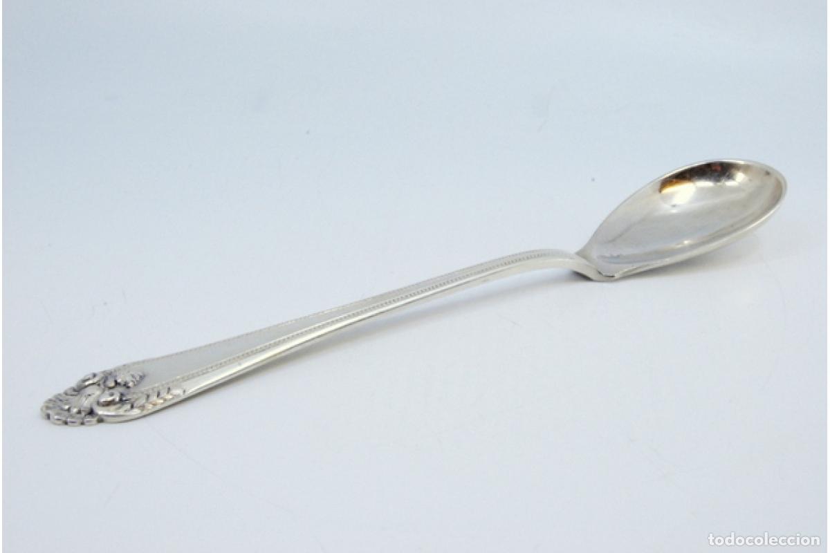 Antig&uuml;edades: Cuchara de plata para servir arroz - Pera - Foto 9