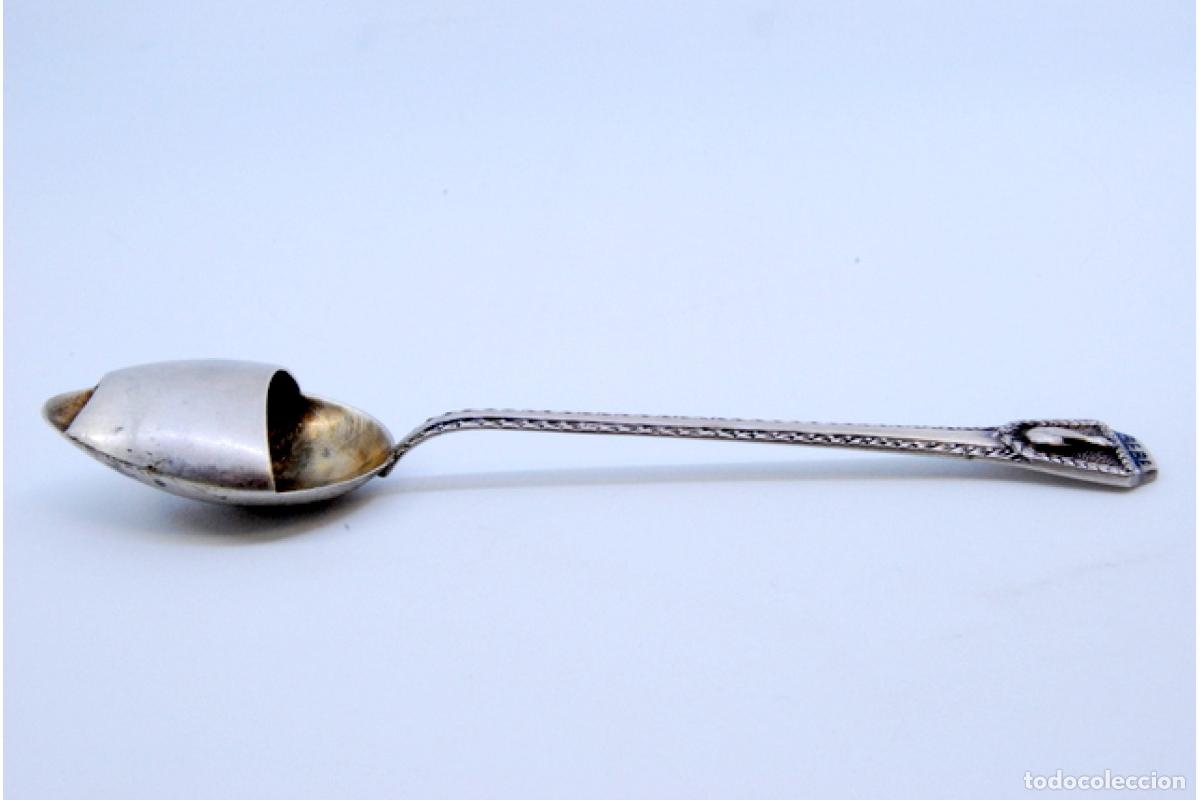 Antig&uuml;edades: Cuchara de plata para beb&eacute; - Pato - Foto 3