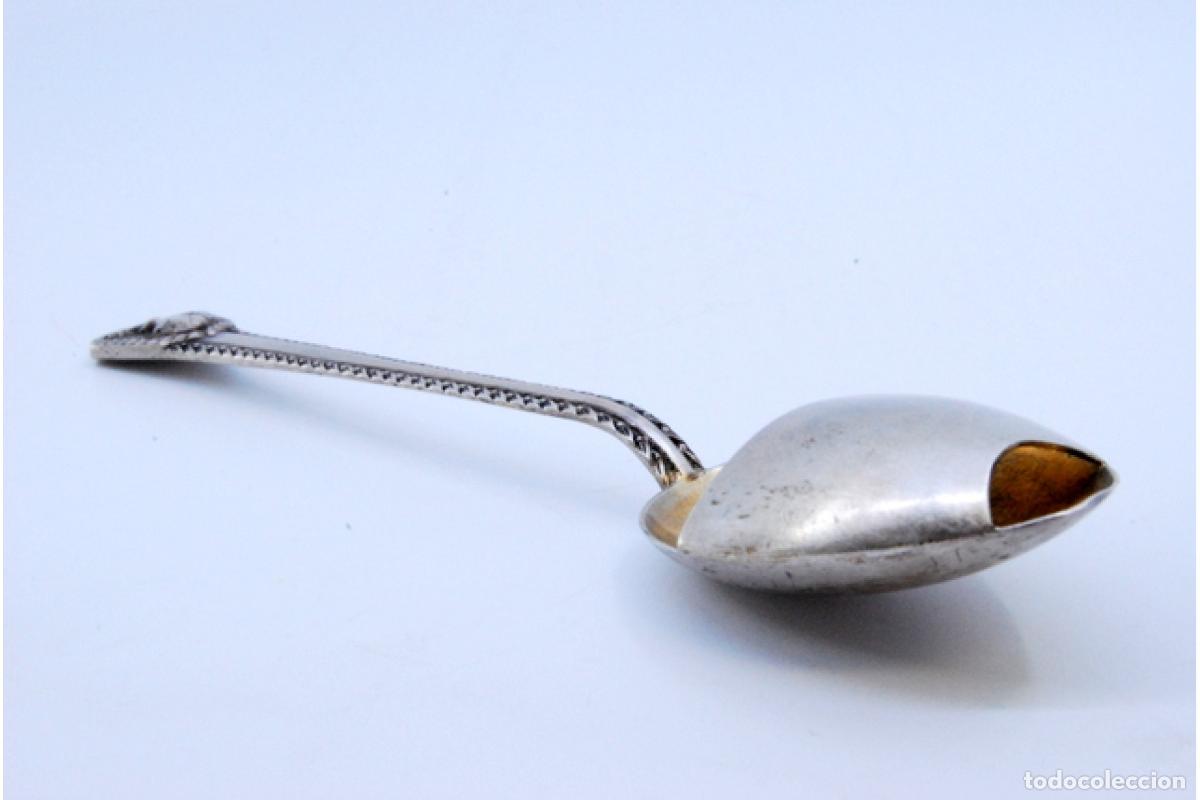 Antig&uuml;edades: Cuchara de plata para beb&eacute; - Pato - Foto 4