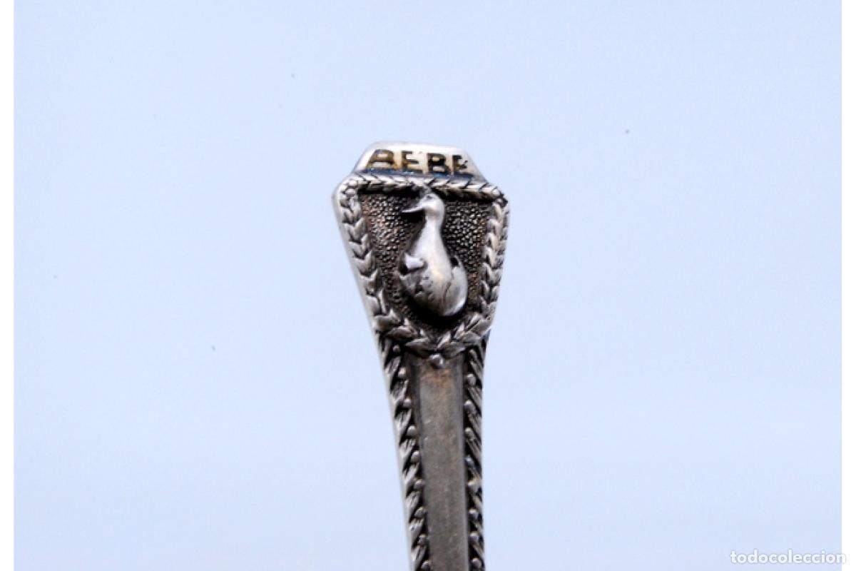 Antig&uuml;edades: Cuchara de plata para beb&eacute; - Pato - Foto 5