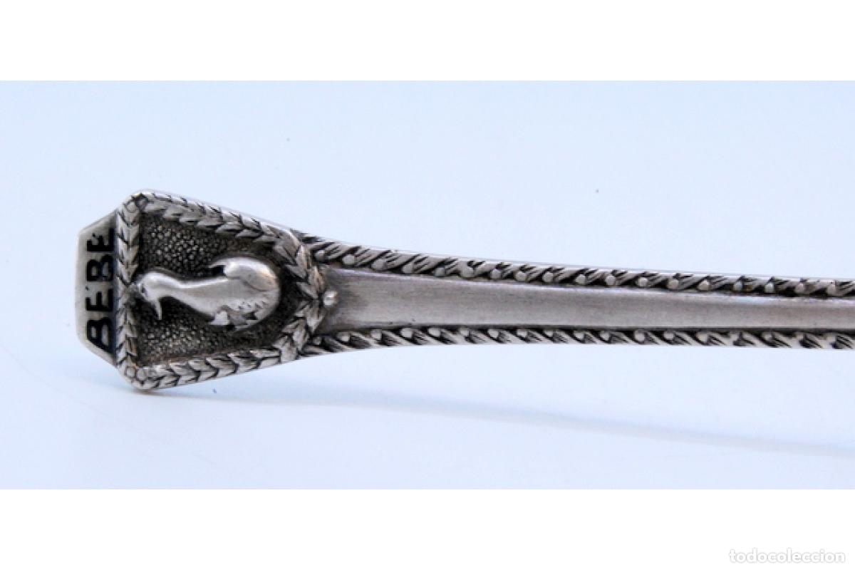 Antig&uuml;edades: Cuchara de plata para beb&eacute; - Pato - Foto 6