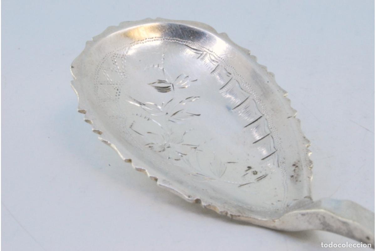 Antig&uuml;edades: Cuchara de salsa de plata - Foto 5