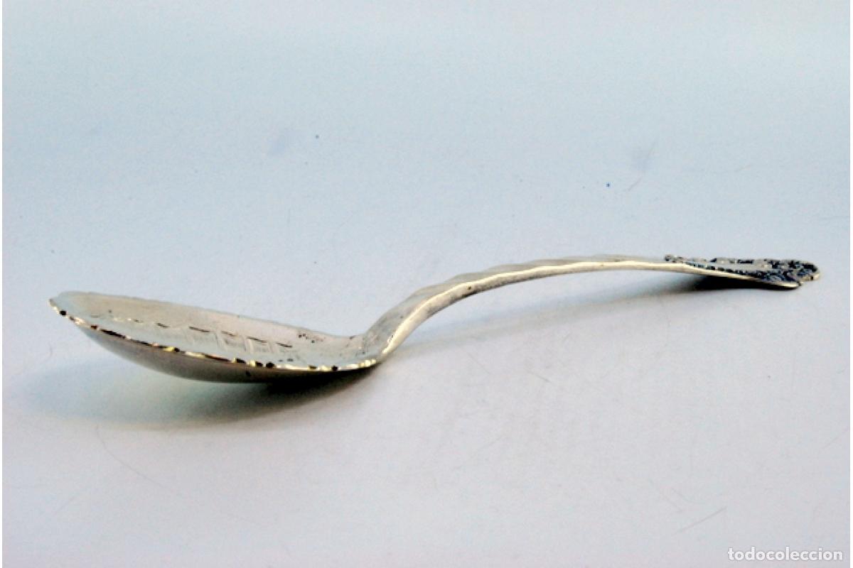 Antig&uuml;edades: Cuchara de salsa de plata - Foto 7