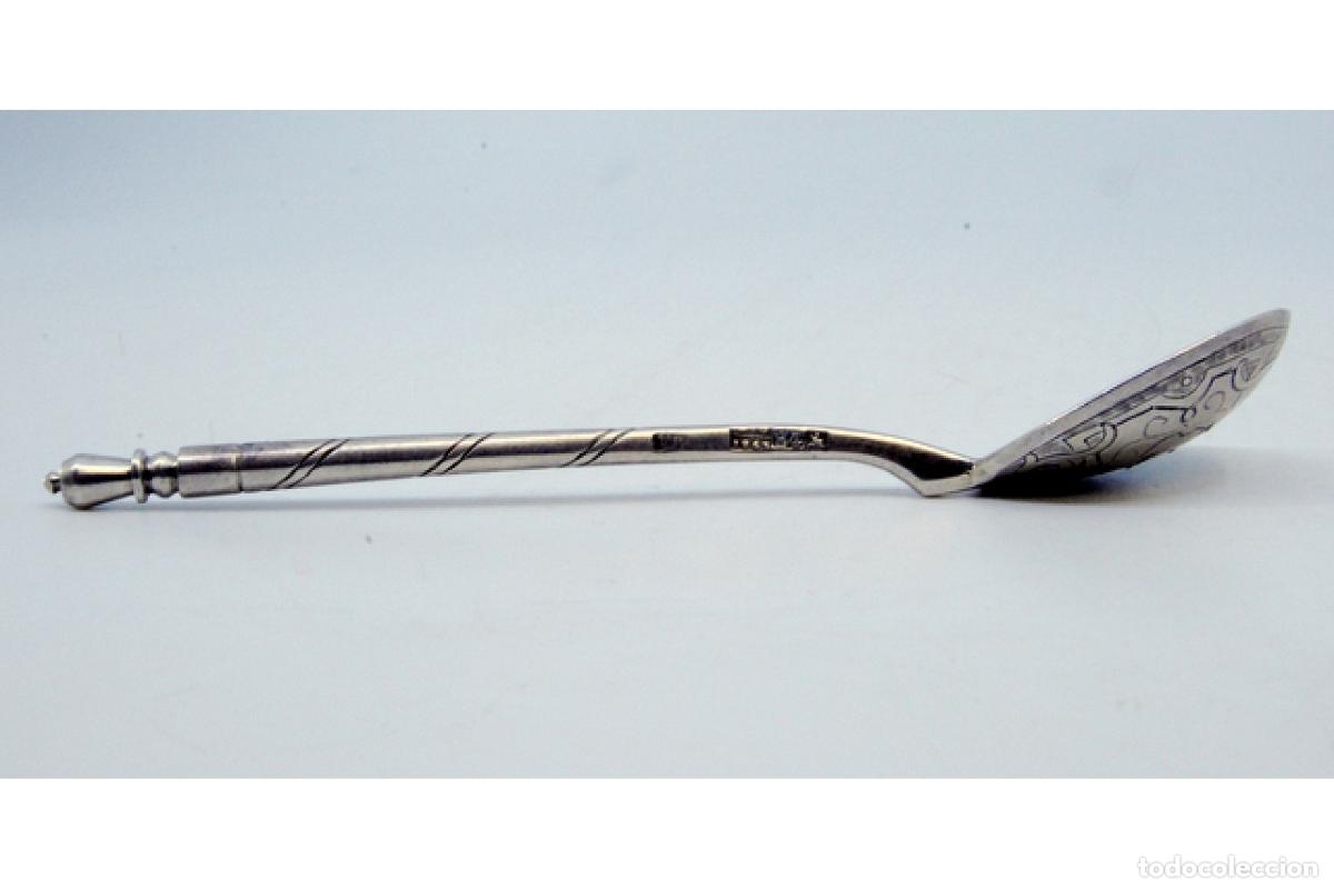 Antig&uuml;edades: Cuchara de postre de plata - Foto 7
