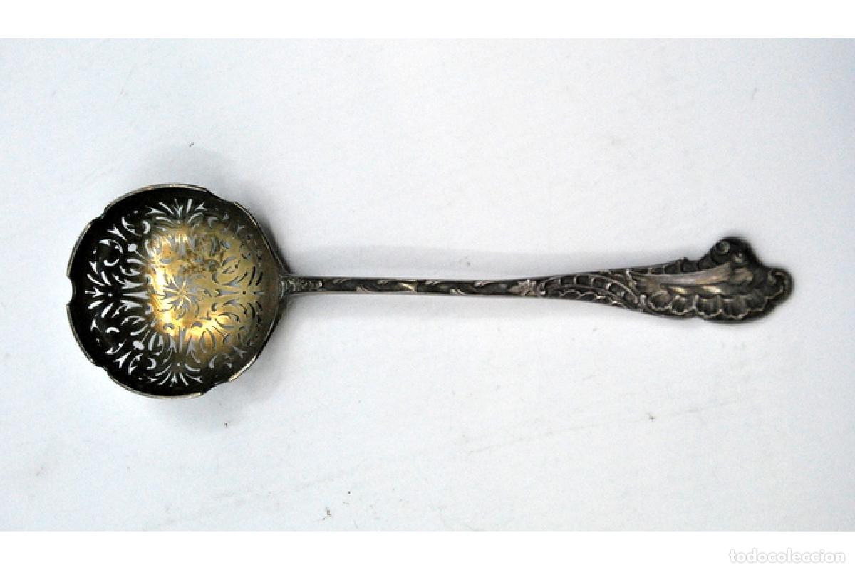 Antig&uuml;edades: Cuchara para espolvorear sobre plata - Foto 6