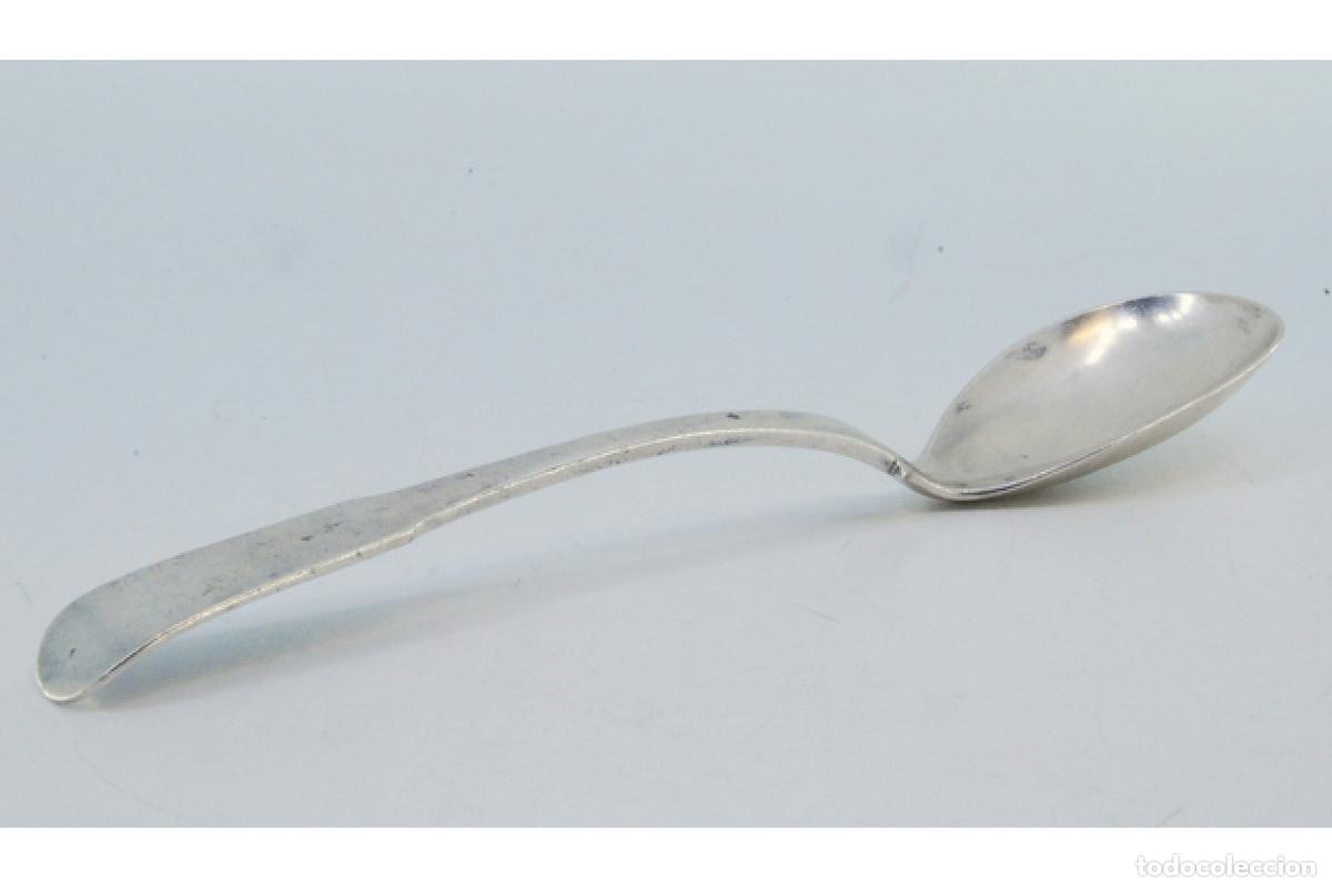 Antig&uuml;edades: Cuchara de postre de plata - Foto 5