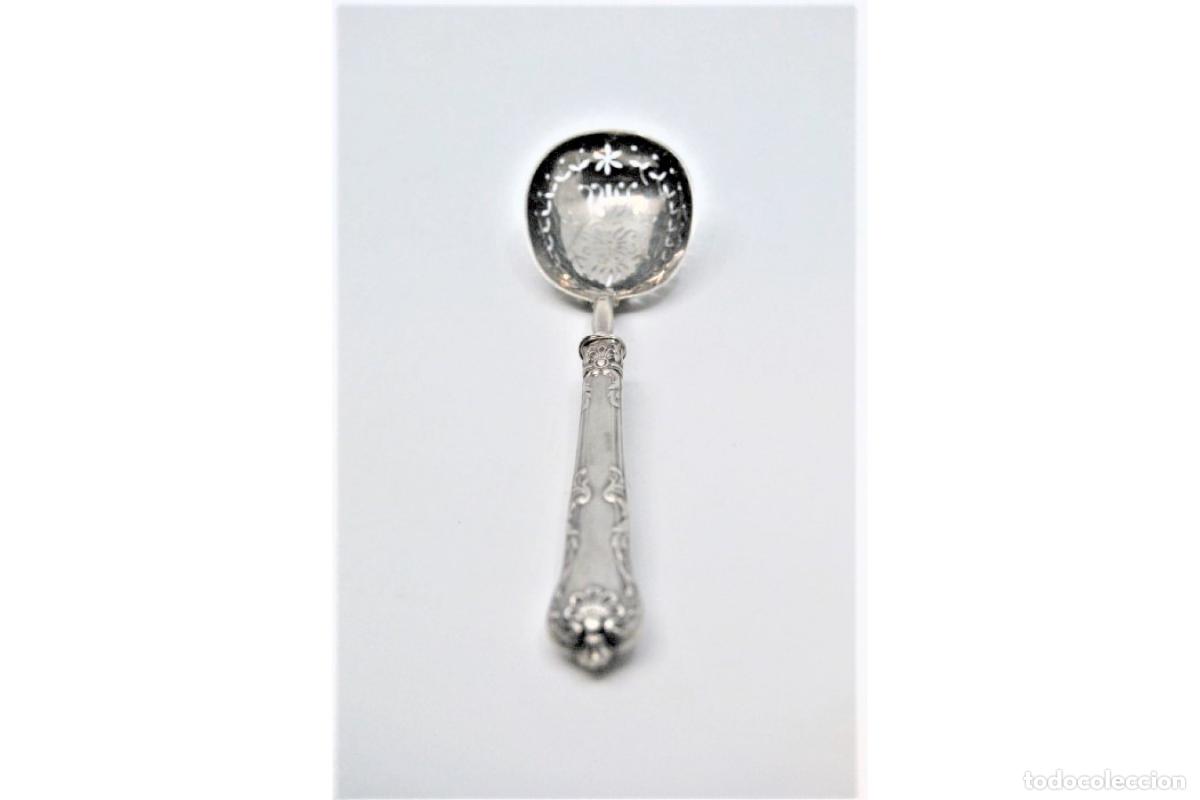Antig&uuml;edades: Cuchara para espolvorear sobre plata - Foto 2