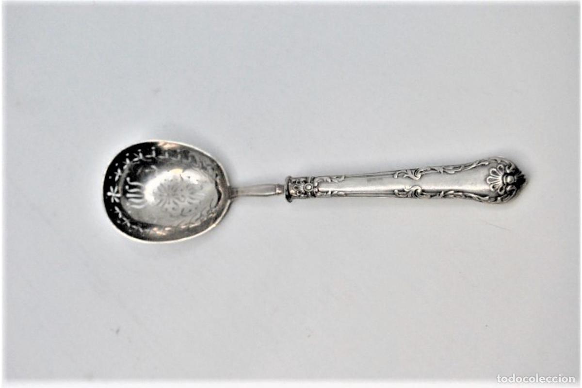 Antig&uuml;edades: Cuchara para espolvorear sobre plata - Foto 5