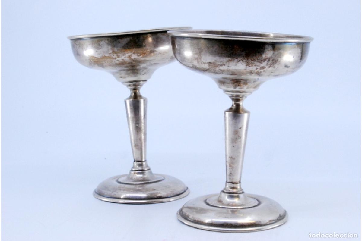 Antig&uuml;edades: Copas de champ&aacute;n plateadas - Foto 6