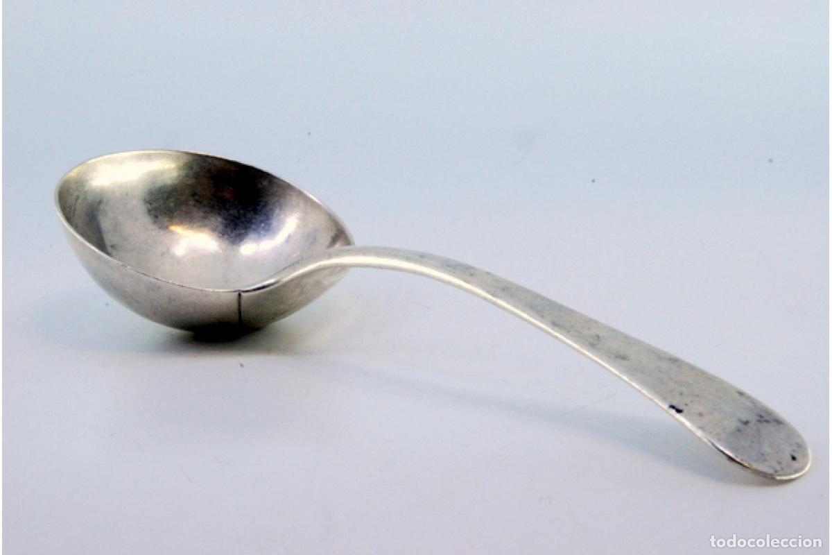 Antig&uuml;edades: Cuchara de salsa de plata - Foto 7