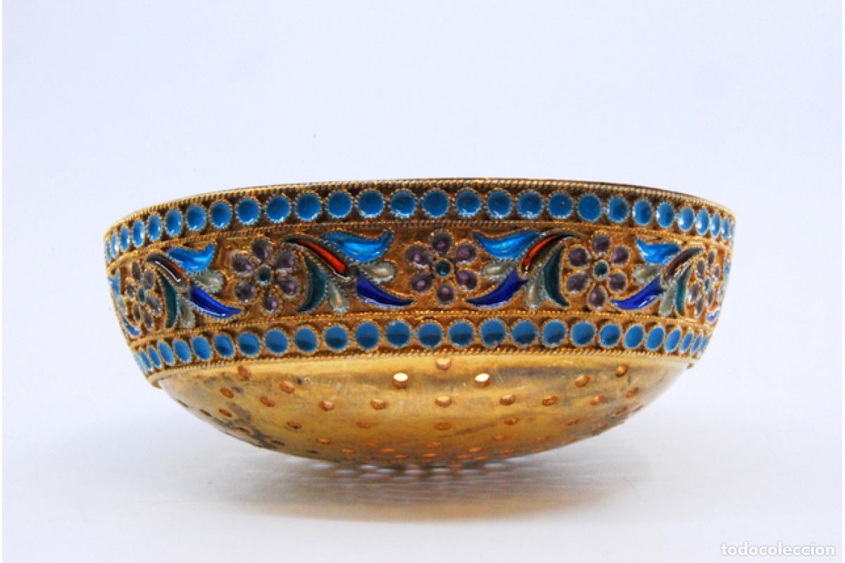 Antig&uuml;edades: Cuchara para espolvorear en cloisonn&eacute; de plata rusa - Foto 4
