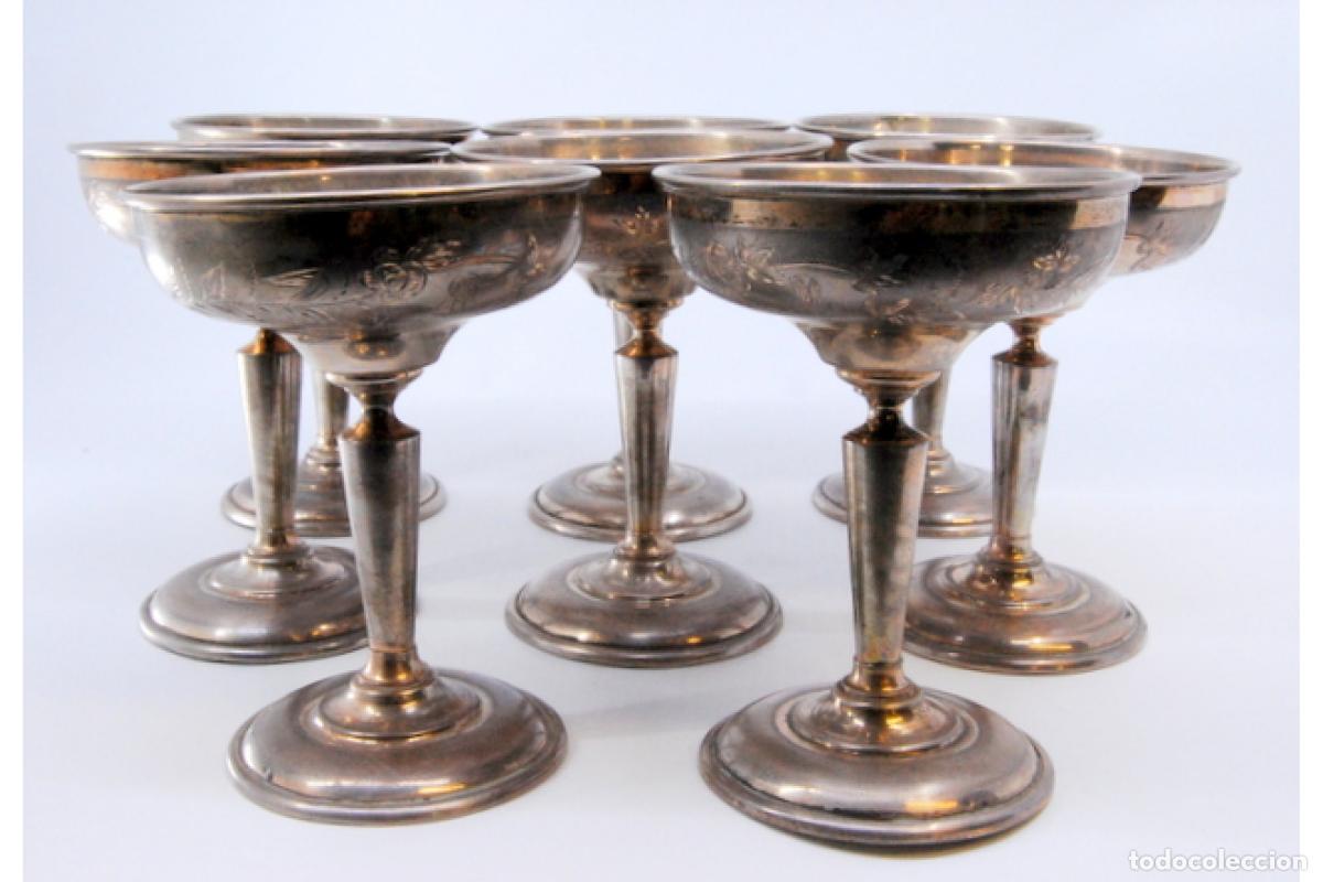Antig&uuml;edades: Copas de champ&aacute;n plateadas - Foto 4