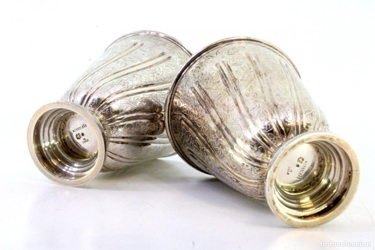 Antig&uuml;edades: Juego de vasos de plata - Foto 3