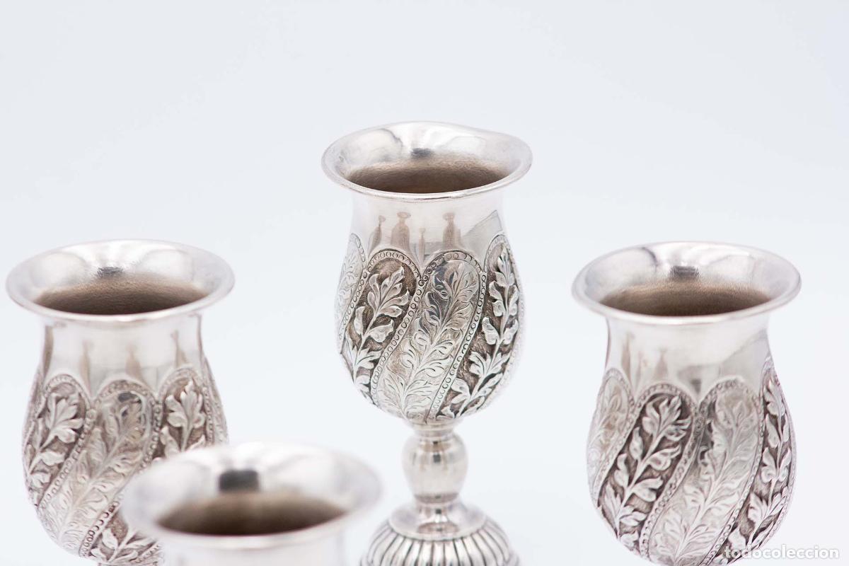 Antig&uuml;edades: Juego de 6 copas de plata - Foto 5